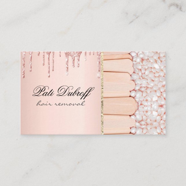 Sugaring Hair Removal Sugaring Beauty Salon Spa Business Card (Front)