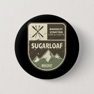 Sugarloaf Maine Skiing Vintage  6 Cm Round Badge