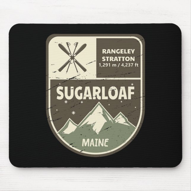 Sugarloaf Maine Skiing Vintage  Mouse Mat (Front)