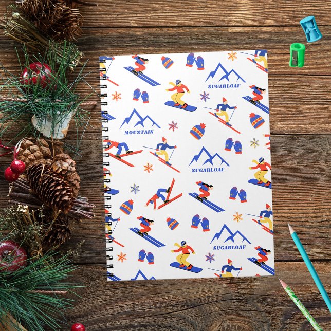 Sugarloaf Mountain Maine Ski Snowboard Pattern Notebook (Creator Uploaded)
