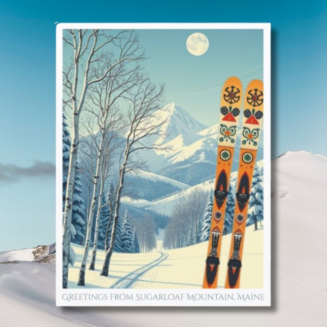 Sugarloaf Mountain Maine ski vacation Postcard (Creator Uploaded)