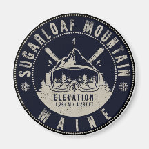 Sugarloaf Mountain Maine Vintage Skiing Souvenirs