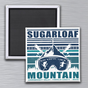 Sugarloaf Mountain Maine Vintage Skiing Souvenirs Magnet