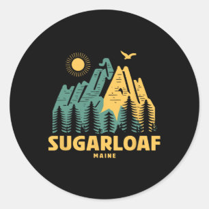 Sugarloaf Mountains Maine Hiking Outdoors Vintage Classic Round Sticker