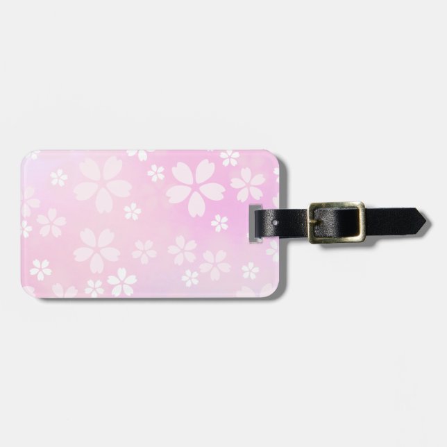sugarparade Sakura Bloom Luggage Tag (Front Horizontal)