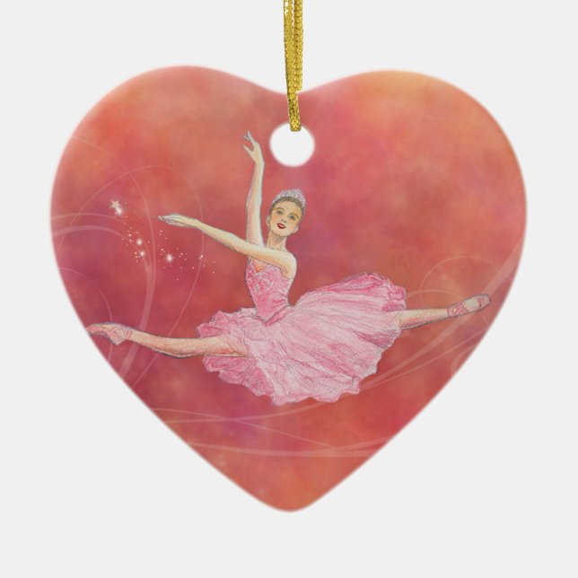 Sugarplum Fairy Heart Ornament (Front)