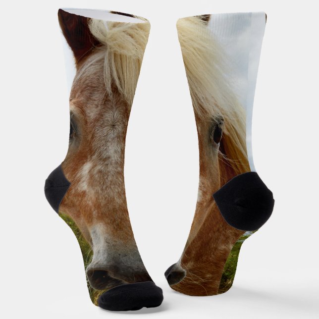 "Sugar's Stride: The Appaloosa's Grace" Socks (Angled)