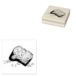 Sugary Beignet Pastry Louisiana French Style Food Rubber Stamp