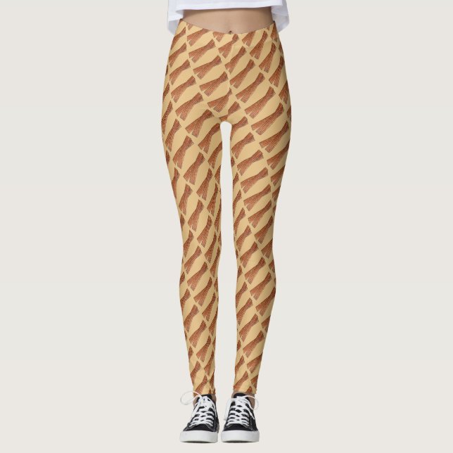 Sugary Churro Fried Dough Pastries Churros Print Leggings (Front)