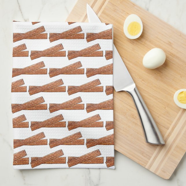 Sugary Churro Fried Dough Pastries Churros Print Tea Towel (Quarter Fold)