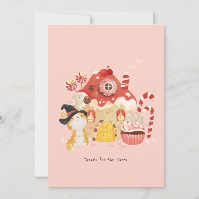 Sugary Goodness Gingerbread House Thank You Card (Front)