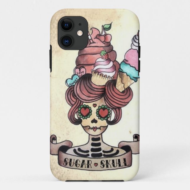 Sugary Sweet skull Case-Mate iPhone Case (Back)