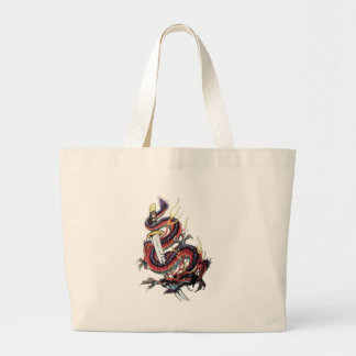 Sui Riu Japanese Dragon Katana Large Tote Bag