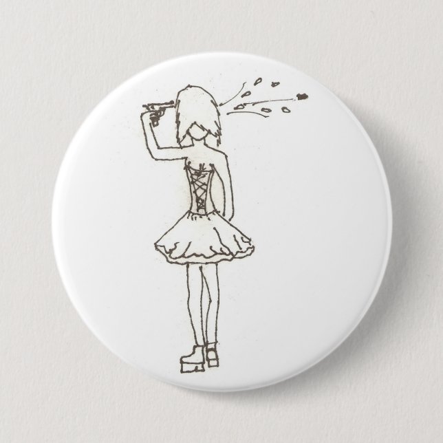 Suicidal Girl 7.5 Cm Round Badge (Front)
