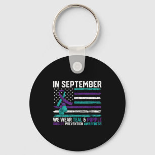 Suicide Awareness 2024 In September We Wear Teal P Key Ring