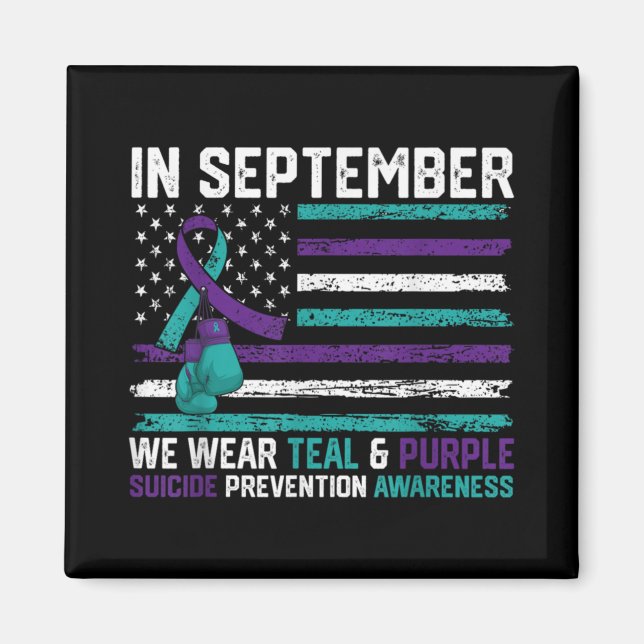 Suicide Awareness 2024 In September We Wear Teal P Magnet (Front)