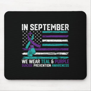 Suicide Awareness 2024 In September We Wear Teal P Mouse Mat
