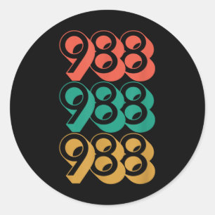 Suicide Awareness - 988 Shirt - Suicide Prevention Classic Round Sticker