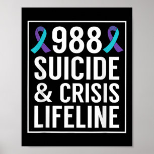 Suicide Awareness - 988 Shirt - Suicide Prevention Poster