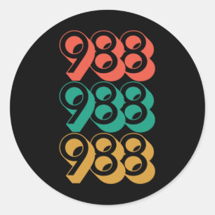 Suicide Awareness - 988 - Suicide Prevention 988 Classic Round Sticker