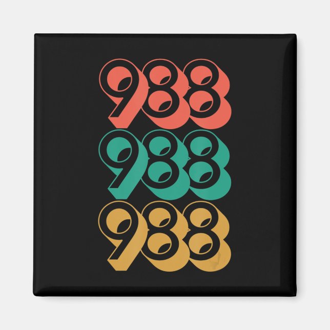 Suicide Awareness - 988  - Suicide Prevention 988  Magnet (Front)