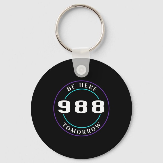 Suicide Awareness 988 - Suicide Prevention  Key Ring (Front)