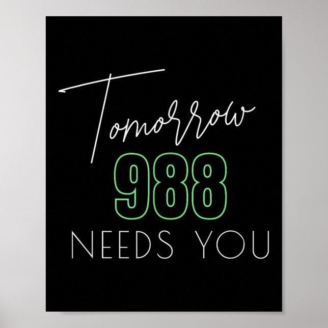Suicide Awareness 988 - Suicide Prevention  Poster (Front)