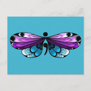 Suicide Awareness Butterfly Semi-colon Postcard