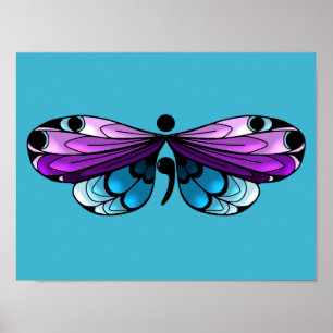 Suicide Awareness Butterfly Semi-Colon Poster