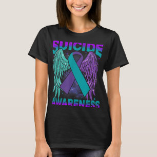Suicide Awareness Clothing Wings Ribbon Suicide Pr T-Shirt