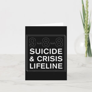 Suicide Awareness Crisis Lifeline 988 1 Card