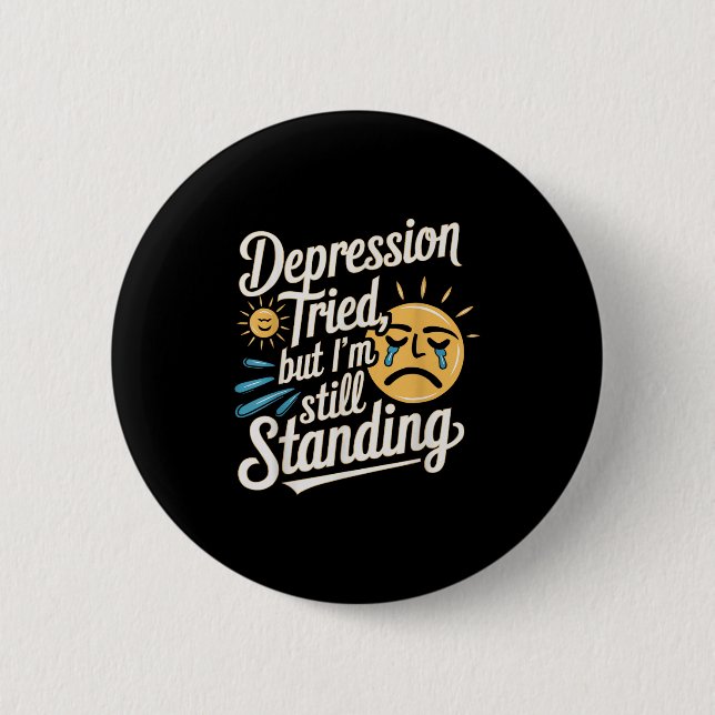 Suicide Awareness Depression Anxiety Mental Health 6 Cm Round Badge (Front)