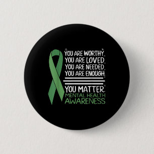 Suicide Awareness Depression Anxiety Mental Health 6 Cm Round Badge