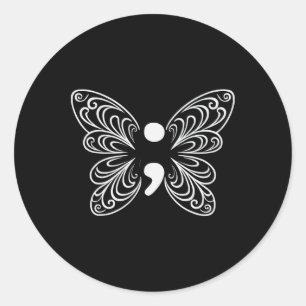 Suicide Awareness Depression Anxiety Mental Health Classic Round Sticker