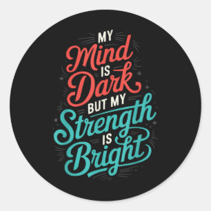 Suicide Awareness Depression Anxiety Mental Health Classic Round Sticker