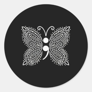 Suicide Awareness Depression Anxiety Mental Health Classic Round Sticker