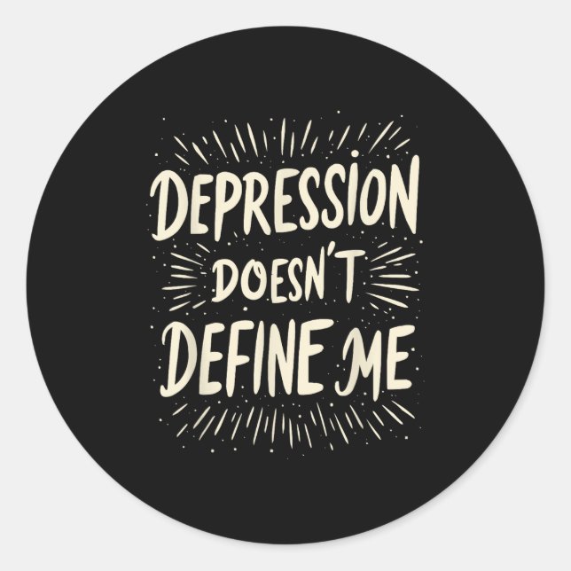Suicide Awareness Depression Anxiety Mental Health Classic Round Sticker (Front)