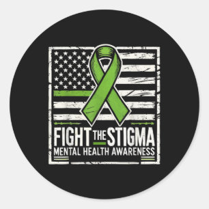 Suicide Awareness Depression Anxiety Mental Health Classic Round Sticker