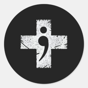 Suicide Awareness Depression Anxiety Mental Health Classic Round Sticker