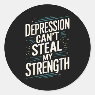 Suicide Awareness Depression Anxiety Mental Health Classic Round Sticker