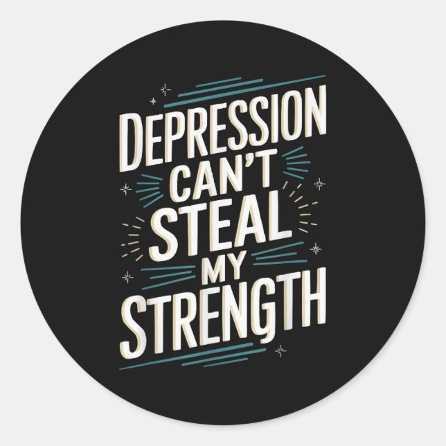 Suicide Awareness Depression Anxiety Mental Health Classic Round Sticker (Front)