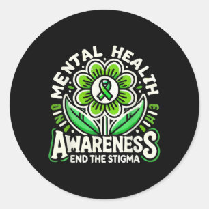 Suicide Awareness Depression Anxiety Mental Health Classic Round Sticker