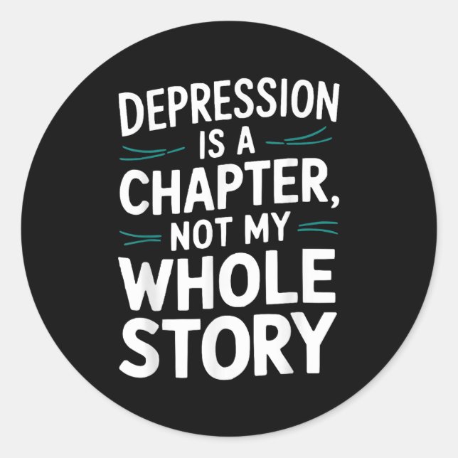 Suicide Awareness Depression Anxiety Mental Health Classic Round Sticker (Front)