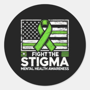 Suicide Awareness Depression Anxiety Mental Health Classic Round Sticker