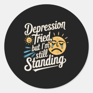 Suicide Awareness Depression Anxiety Mental Health Classic Round Sticker