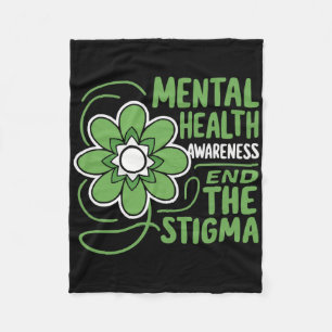 Suicide Awareness Depression Anxiety Mental Health Fleece Blanket