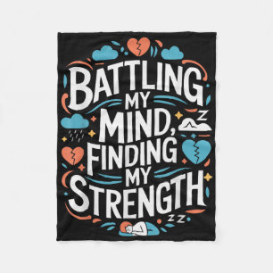 Suicide Awareness Depression Anxiety Mental Health Fleece Blanket