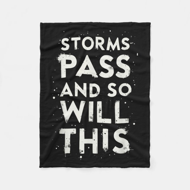 Suicide Awareness Depression Anxiety Mental Health Fleece Blanket (Front)