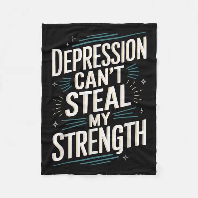 Suicide Awareness Depression Anxiety Mental Health Fleece Blanket (Front)
