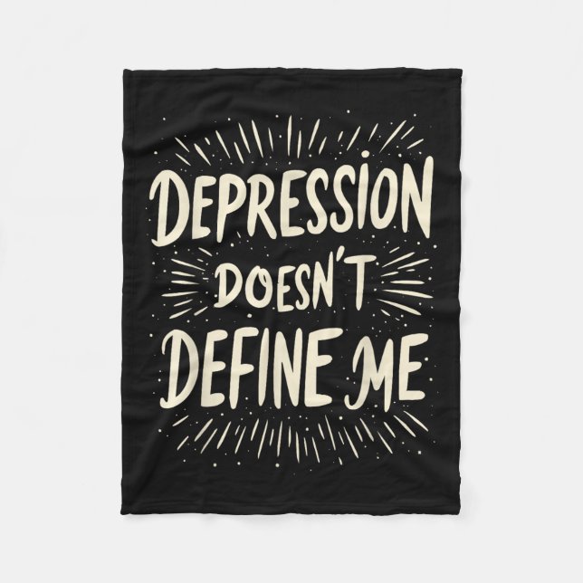 Suicide Awareness Depression Anxiety Mental Health Fleece Blanket (Front)